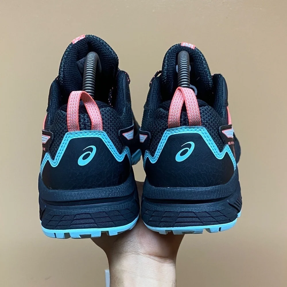 ASICS Gel-Venture 8 Trail Running Sneakers Black Clear Blue Coral Pink Size 10
